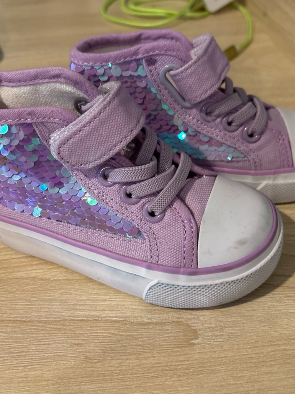 Kids Sequin High-Top Sneakers - Lilac
